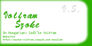 volfram szoke business card